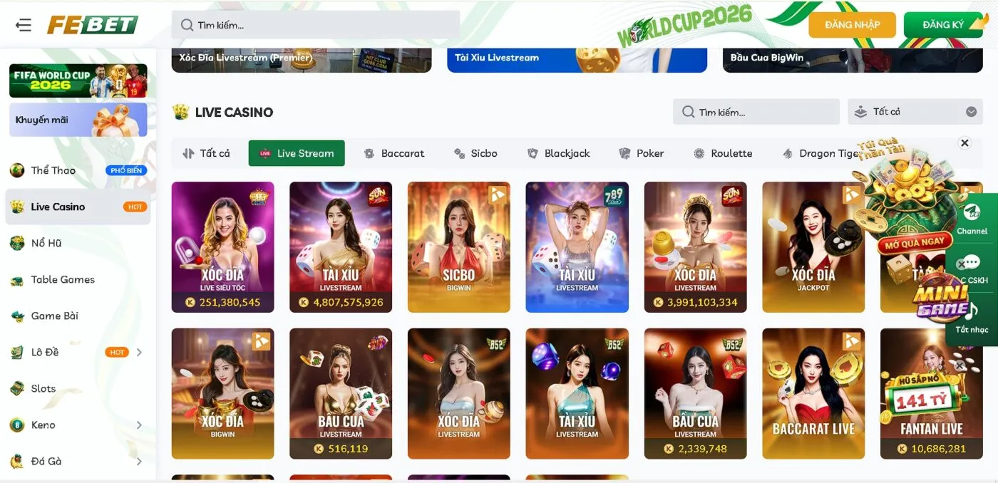 Live casino với những dealer xinh đẹp chia bài